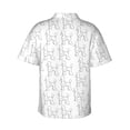 thumbnail image 4 of Xecao Poodle Dog print Hawaiian shirt - a stylish short-sleeve button-down for men, perfect for casual beach and tropical outings., 4 of 9