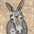 thumbnail image 3 of Bryan, Kathleen 20x20 Black Modern Framed Museum Art Print Titled - Donkey with Daisies, 3 of 5
