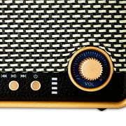 onn Medium Black Wi-Fi Speaker with Multi-Directional Sound and Bluetooth