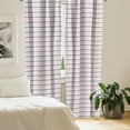 thumbnail image 2 of Ambesonne Geometric Window Curtains, Contemporary Wavy Stripes, Each 28" W x 63" L, Seafoam Pink and Teal, 2 of 4