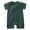 Dark Green-w, variant on Baby Boy Short Sleeve Bodysuit Solid Color High Stretch Button Front Breathable Summer Newborn Snap Button Daily Wear One Piece 0-3 Months