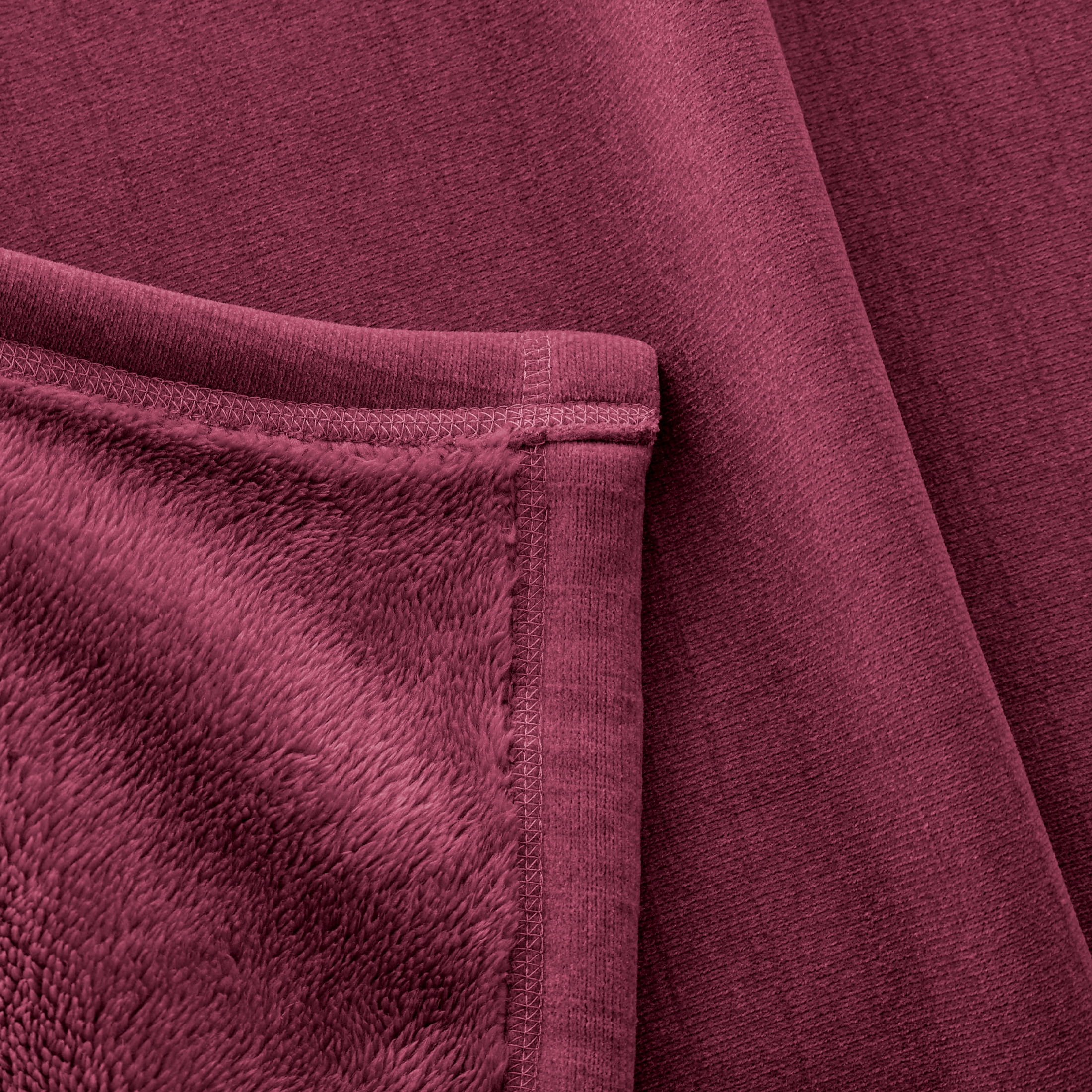 Better Homes & Gardens Wexford Soft Chenille Adult Bed Blanket, King Size, Merlot Wine