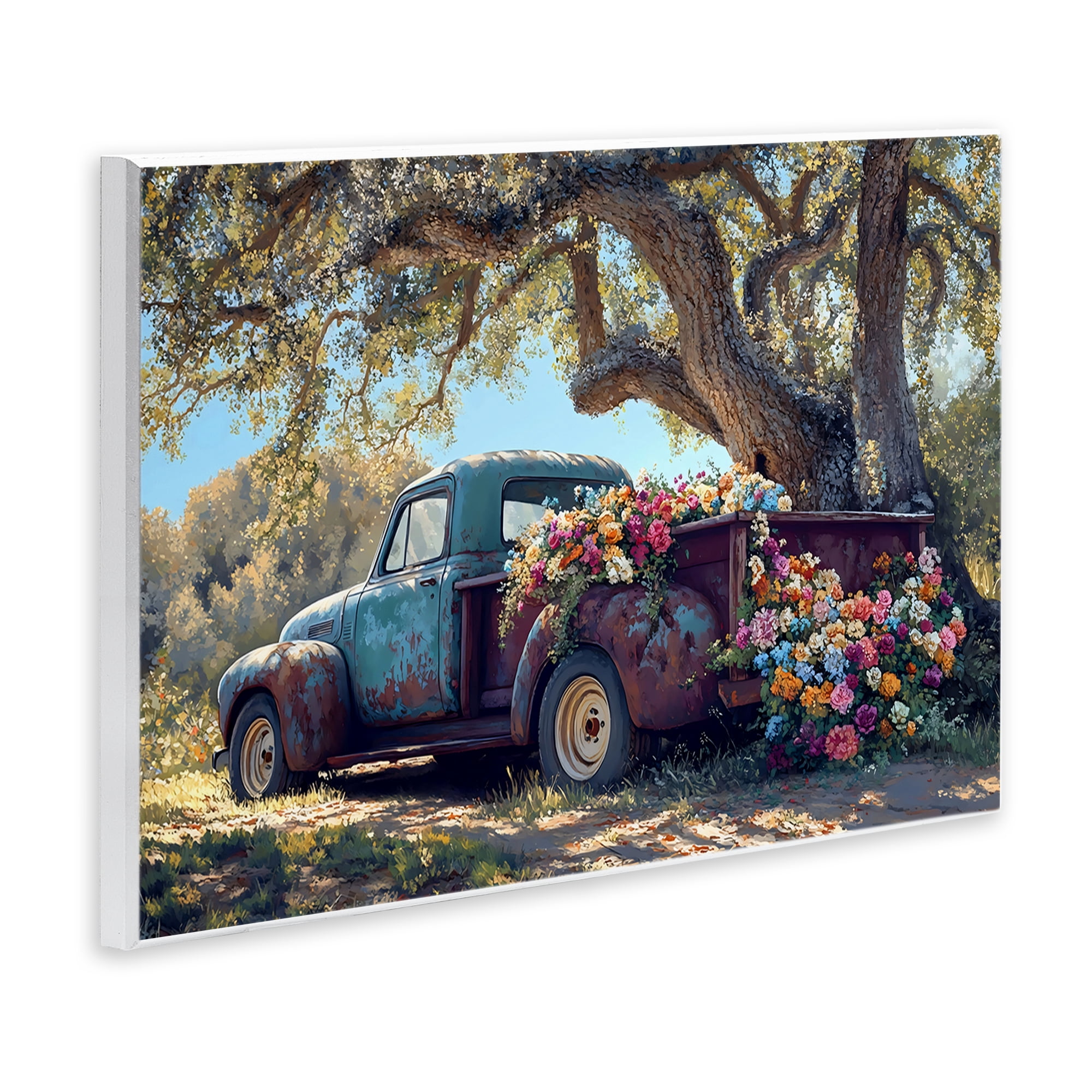 Stupell Industries Repurposed Truck Filled with Flowers Wall Plaque Art, design by Franklyn Gregory