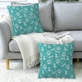 thumbnail image 5 of Throw Pillow Covers Teal and Gray Dog Paw Prints Pillow Covers 18x18 Inch Set of 2 Bone and Hearts Throw Pillows Decorative Pillow Cases Cushion Covers for Bedroom Livingroom Sofa Farm House, 5 of 6