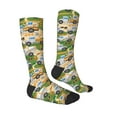 thumbnail image 3 of Daiia Sports Socks Construction Machinery1 Printed Novelty Crew Socks for Men Women Knee High Socks Cotton Socks Soft & Breathable Support Unisex Socks, 3 of 9