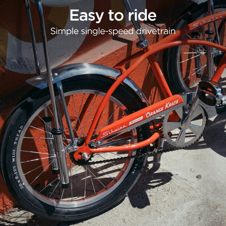 Schwinn Classic Orange Krate Bike, 20-Inch Wheel, Single Speed