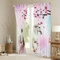 thumbnail image 3 of jejeloiu White Horse Blackout Curtains,Western Cowgirl Curtains Pack of 2 (38x45 Each),Pink Berry Blossom Window Curtains For Girls Kids,Microfiber Bedroom Decor, 3 of 6