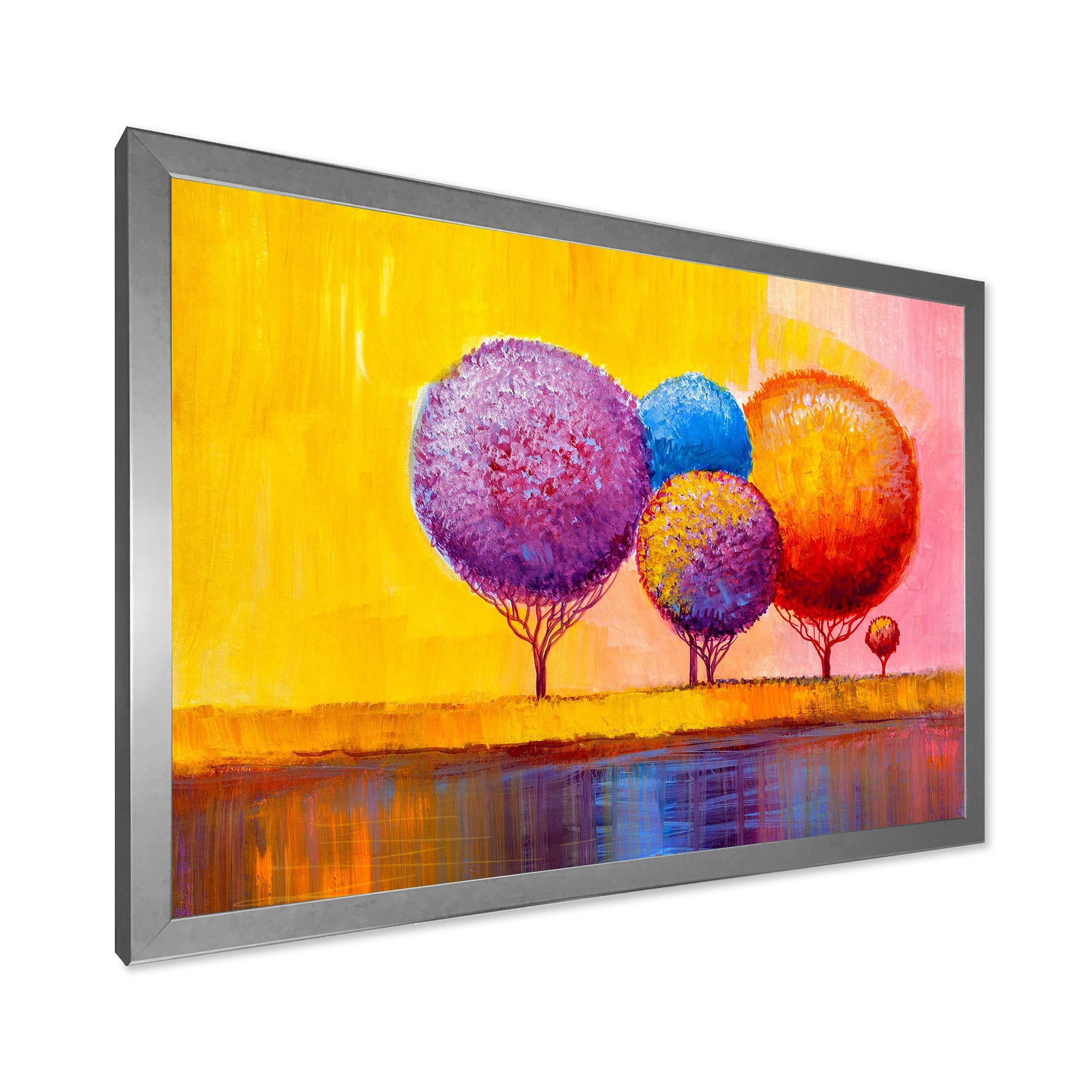 Designart 'Autumn Colorful Fantasy Trees I' Modern Framed Art Print