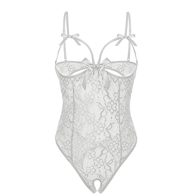 Aayomet Ensemble de Lingerie Aguichant pour Femmes Pyjama Vêtement de Lingerie (Blanc, m)