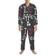 thumbnail image 3 of Fotbe I Love Coffee Pijama de Hombre con Estampado de Manga Larga, Conjunto de 2 Piezas, Ropa de Dormir Suave y Cómoda con Bolsillos-Small, 3 of 7