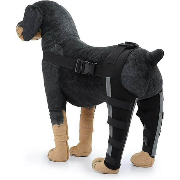 HQREA Dog Hind Leg Brace Support, Reflective Dog Knee Brace for ACL Prevent Licking