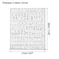 thumbnail image 2 of Uxcell Vinyl Self Adhesive Letter Number Sticker Decal Kit, White 126 Piece 10 Sheets, 2 of 5