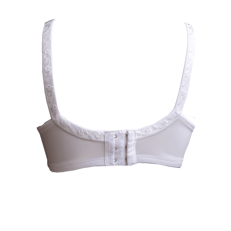 BIMEI Mastectomy Bra with Pockets for Breast Prosthesis Women's Full  Coverage Wirefree Everyday Bra plus size 8102,White,36A 