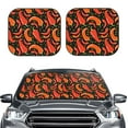 thumbnail image 2 of Yiaed Red Hot Chili Print Car Front Windshield Sun Shade,Foldable Anti-UV Car Sunshade for Front Window for Most Vehicles-Large, 2 of 5