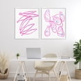 thumbnail image 2 of Stupell Industries Minimal Pink Fish & Oysters 2 Piece White Framed Giclee Art Set design by Lil' Rue, 30 x 24, 2 of 8