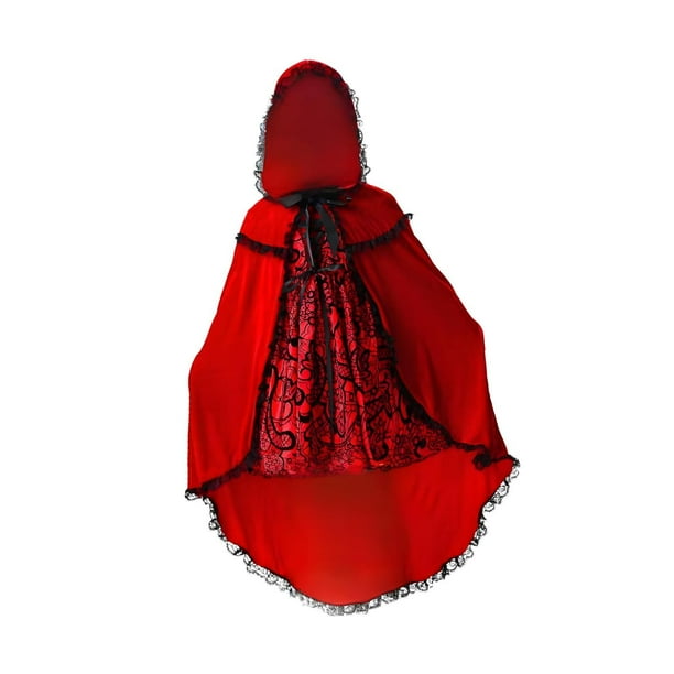 Disfraz de Caperucita Roja para Navidad, disfraz para carnaval, juego de rol, truco o trato 130 centímetros