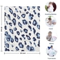 thumbnail image 4 of White and Blue Of Leopard Print Blanket,Comfortable Soft Flannel Throw Blanket,All Season,Warm Lightweight Blankets for Sofa Bed Couch Living Room Chair,30"x40", 4 of 4