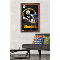 thumbnail image 2 of NFL Pittsburgh Steelers - Neon Helmet 23 Wall Poster, 22.375" x 34" Framed, 2 of 5