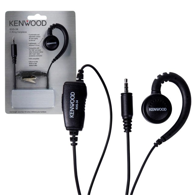Auriculares Kenwood KHS-34 Walkie Talkie, micrófono PTT
