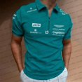 thumbnail image 1 of Aston Martin F1 Course Manches Courtes, POLO Commémoratif Chemise Périphérique Vêtements-Week, 1 of 4