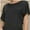 Black, variant on Women's Casual Short Sleeve Dolman Top Boat Neck T Shirts