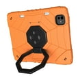 thumbnail image 2 of for iPad Pro 11 2024 Heavy Duty Case, with Kickstand & Pencil Holder Shockproof Protective 2 In 1 Cover for iPad Pro 11 2024 Kids Friendly Silicone PC Rugged, Orangeblack, 2 of 5