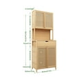 thumbnail image 2 of Kadyn 72inch Natural Bamboo Storage Cabinet with Double-door and High-capacity, Anti-Tip Cabinet for Living Room, Bedroom, Dining Room, Wooden, 2 of 8