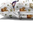 thumbnail image 4 of Squirrel Pet Bed, Continuing Woodland Elements Branches and Plants on a Plain Background, Resistant Pad for Dogs and Cats Cushion with Removable Cover, 24" x 39", Eggplant and Ginger, by Ambesonne, 4 of 4