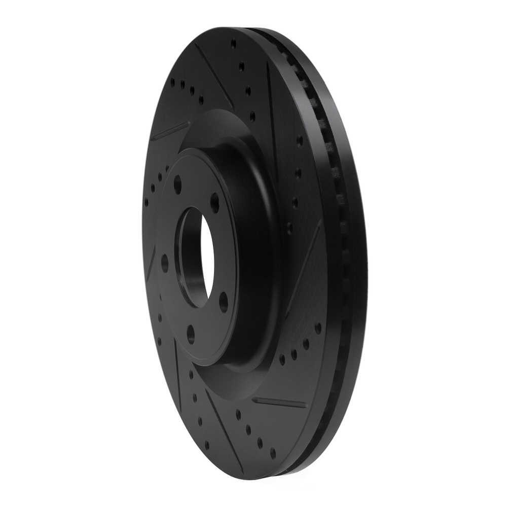 Dynamic Friction Company 633-54089R DFC Brake Rotor - Drilled And Slotted - Black