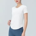 thumbnail image 4 of Otvok Womens Short Sleeve Solid Breathable Athletic T-Shirt Sweat Wicking Quick Drying Top, 4 of 6