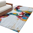 thumbnail image 2 of 4x6 Washable Area Rug, Colorful Cow Non-Slip Rectangle Rug for Living Room Office, Rustic Animal Indoor Accent Floor Mat for Home Decor, 2 of 9