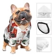 thumbnail image 3 of Fotbe Christmas Houses Sudadera con Estampado para Perros Pequeños – Suéter con Capucha para Mascotas, Tela Suave de Forro Polar con Bolsillo-X-Small, 3 of 7