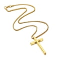 thumbnail image 5 of Turandoss 14K Gold Plated Cross Necklaces for Men Boys 316L Stainless Steel Pendant 16-30 inch Chain Jewelry Religious Christian Birthday Gifts for Men Boys Tween Teenage Age, 5 of 9
