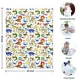 thumbnail image 4 of Colorful Cartoon Dinosaurs SeaCreatures Pattern Blanket,Comfortable Soft Lamb Wool Throw Blanket,All Season,Warm Lightweight Blankets for Sofa Bed Couch Living Room Chair,30"x40", 4 of 4