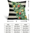 thumbnail image 5 of Christmas Pillow Covers 20x20 Set of 2 Green Watercolor Xmas Tree Black Stripes Print Decorative Outdoor Pillowcases Winter Holiday Farmhouse Throw Cushion Case Decor for Couch Sofa Bed, 5 of 6