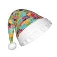 thumbnail image 2 of Cauagu Colorful Fish 2 for Adult Christmas Hat,1-Pack Xmas Holiday Hat Santa Hat for Women & Men Festive Headwear Accessories Fit for Christmas/New Year/Party, 2 of 6