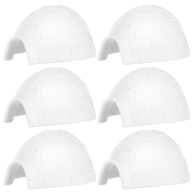 6 piezas de iglú simulado para decoración, juguetes infantiles, modelo polar, figura de iglú para niños