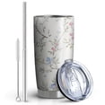 thumbnail image 2 of 20 Oz Pioneer Flower Coffee Tumbler Double Wall Insulated Stainless Steel Water Bottle | Metal Reusable Thermoses Flask with Cup Cap | Leak & Sweat Proof with Anti-Dust Lid, 2 of 7