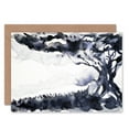 thumbnail image 1 of Ink Abstract Tree Greetings Card Plus Envelope Blank inside, 1 of 3