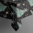 thumbnail image 5 of Black Christmas Tree Pattern Square Tablecloth,Waterproof Square Table Cover,Wipeable Spillproof Washable Table Cover for Home Kitchen Party Decor 42"X42"(107x107cm), 5 of 6