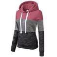 thumbnail image 2 of Doublju Women's 3 Block Lightweight Pullover Hoodie Sweatshirt with Plus Size, 2 of 3