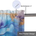 thumbnail image 5 of Abstract Marble Thermal Insulated Window Curtain Valance Colourful Blue Purple Marble Rod Pocket Window Valance for Living Room Bathroom Bedroom Kitchen 54 by 18 in, 2 Panel, 5 of 6