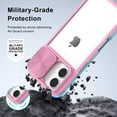 thumbnail image 5 of Hootek Clear Case Compatible with iPhone 16, Sliding Lens Cover Protector, Transparent Phone Case with Colored Frame, Shockproof and Scratch-Resistant Acrylic Back iPhone 16, 5 of 7