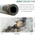 thumbnail image 2 of Extended Gaming Mouse Pad, 35.5x15.75 Non-Slip Large Desk Pad Mousepad with Stitched Edges Waterproof Keyboard Mouse Mat Desk Protector for Game, Office and Home, Ink Marble, 2 of 6