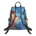 thumbnail image 2 of Naloa Red And Blue Fire Dragon A Print Lightweight DayBackpack Suitable for school, work, shopping, travel, etc., 2 of 5