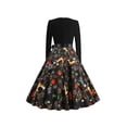 thumbnail image 4 of LilyLLL Womens Christmas Party Fancy Costume Long Sleeve Vintage Swing Dress, 4 of 4