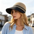 thumbnail image 2 of Sun Protective Ladies Baseball Cap for Face Coverage Wide Brim Bucket Hat Black Shield Style Day Outdoor Activities, 2 of 5