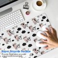 thumbnail image 4 of Long Mouse Pads for Desk,White Cow Floral Crown Pattern Desk Mats on Top Of Desks, Desk Mouse Pad Extra Large with 3mm Non-Slip Base and Stitched Edge for Gaming,Office,Work,Home 35.4"x15.7", 4 of 6