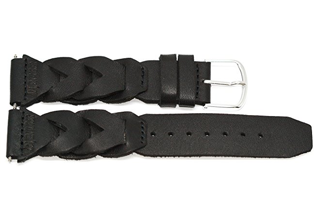 braided leather watch