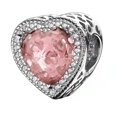 thumbnail image 4 of Dije de corazón para pulsera, dijes espaciadores para cadenas de serpiente, cuentas de corazón de Metal, cuentas con orificio grande para brazaletes, , Rosa Yinane Charm Corazón para Pulsera, 4 of 8